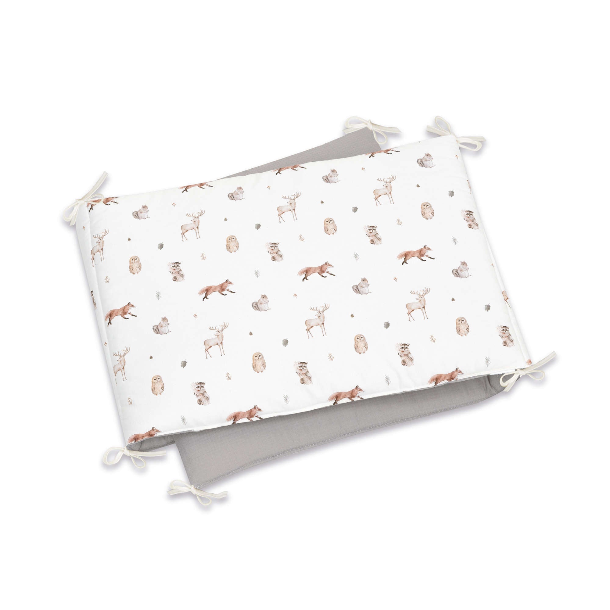 Protector para cuna de 70x140cm con estampado de bosque