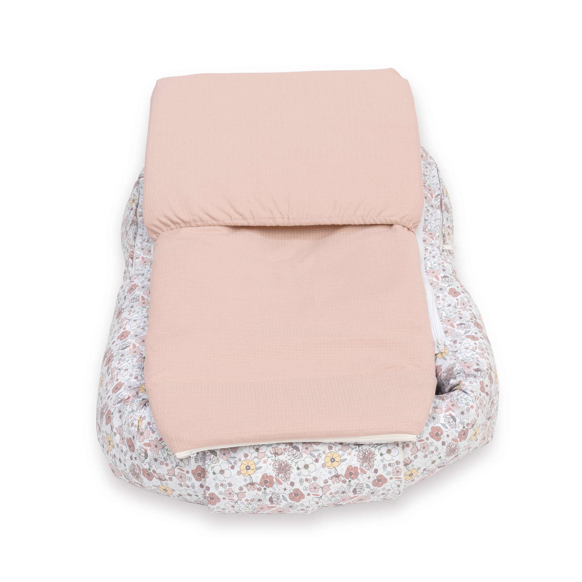 Nido colecho bebés (con cuña) flores rosa · Liberty 666C-132