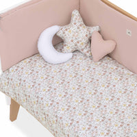 Protector para cuna 70x140 cm (reversible) flores rosa · Liberty 627A-132