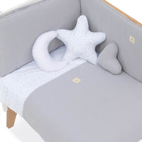 Protector para cuna 70x140 cm (reversible) gris · Delphin 627A-134