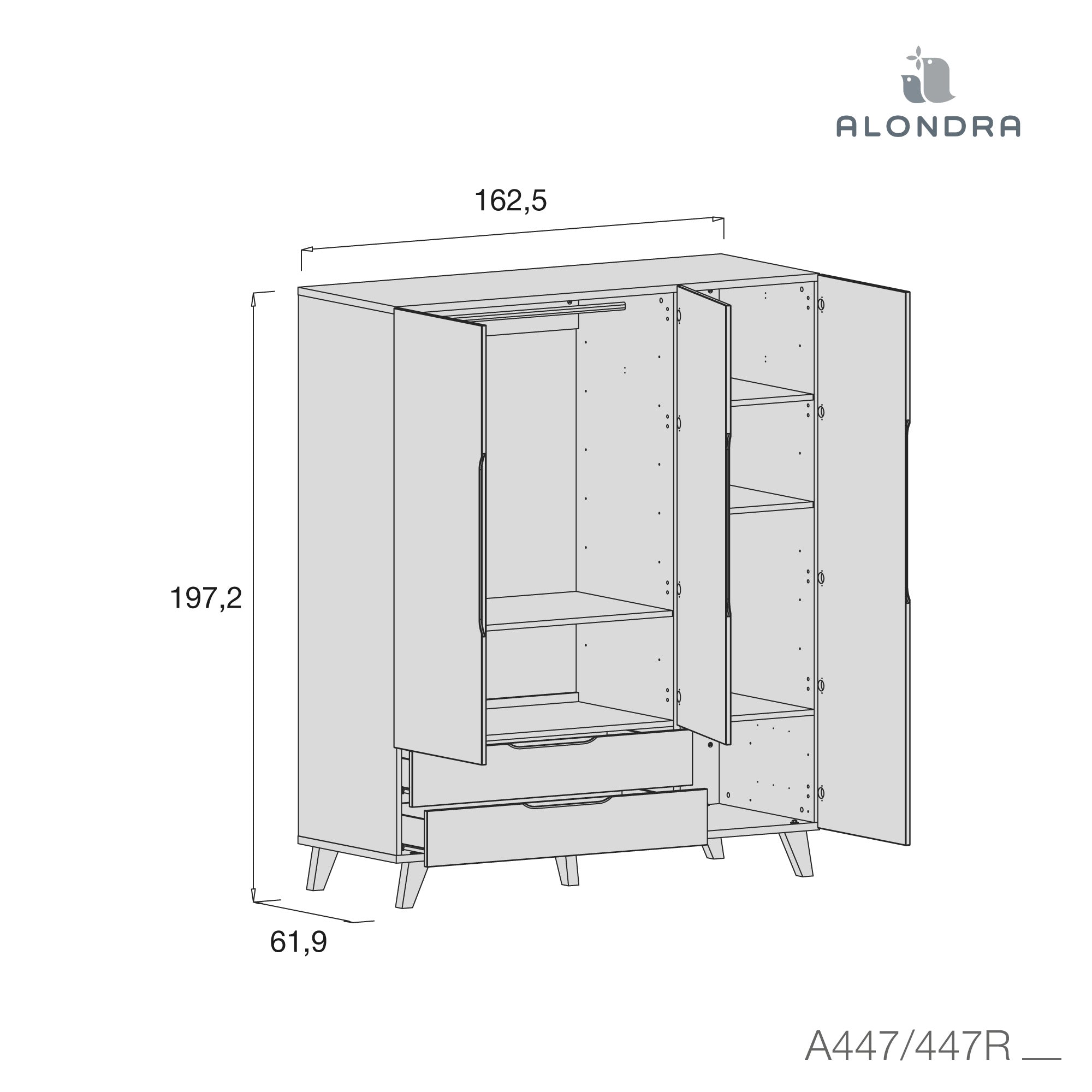Dormitorio infantil grande en blanco y verde-oliva · Style Plus+ Erba