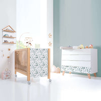 Set de cuna y cómoda infantil hojas eucalipto para niños · Lifestyle Musgo
