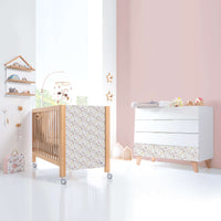 Cómoda infantil con vinilo de flores rosa · Lifestyle Liberty D247RV-M9577-132