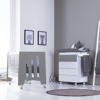 Minicuna 60x80 cm y cuna 60x120 cm (7en1) antracita · Omni Tre Antracita C181T-M7758