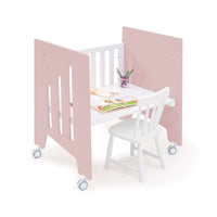 Minicuna colecho (5en1) con ruedas 60x80 cm rosa claro · Omni Uno Flamingo C181A-M7742