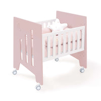 Minicuna colecho (5en1) con ruedas 60x80 cm rosa claro · Omni Uno Flamingo C181A-M7742