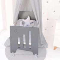 Minicuna colecho (5en1) con ruedas 60x80 cm antracita · Omni Uno Antracita C181A-M7758