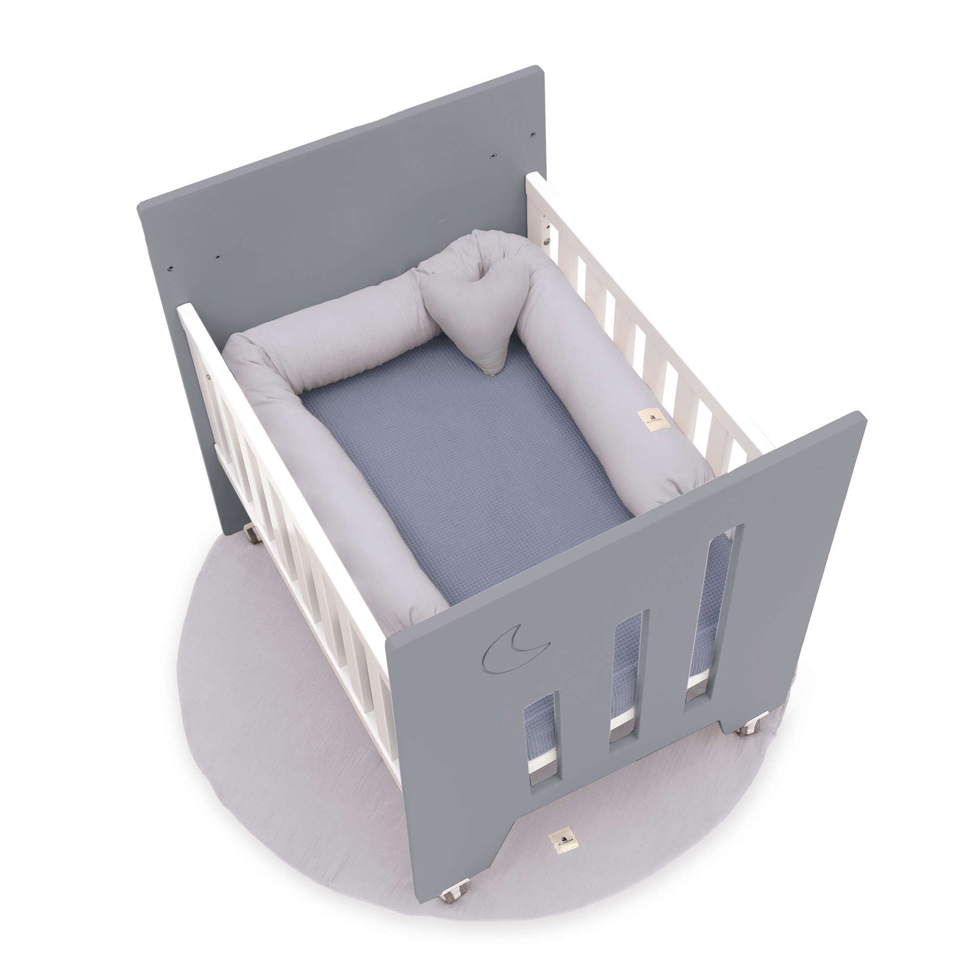 Minicuna colecho (5en1) con ruedas 60x80 cm antracita · Omni Uno Antracita C181A-M7758