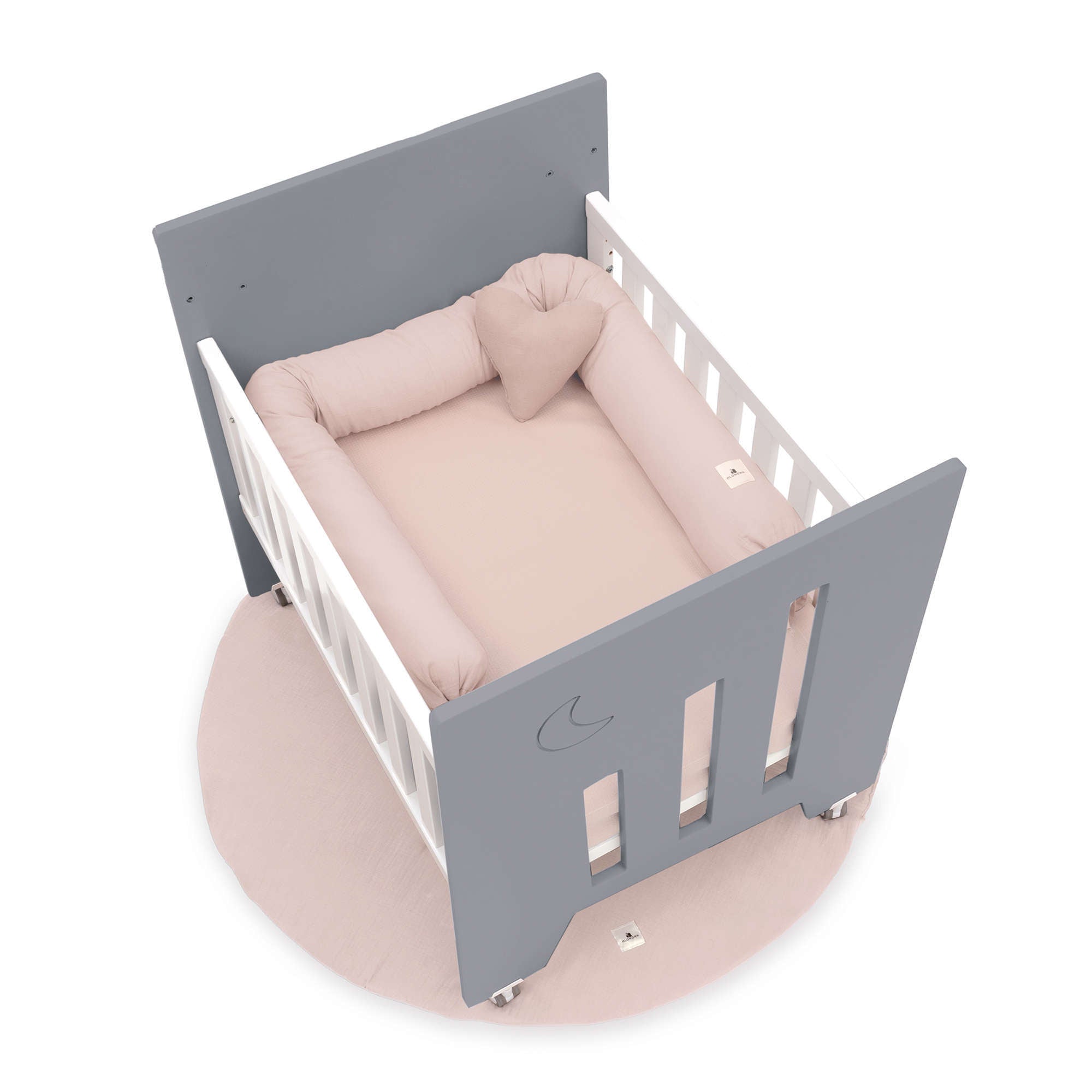 Minicuna colecho (5en1) con ruedas 60x80 cm antracita · Omni Uno Antracita C181A-M7758