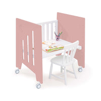Minicuna 60x80 cm y cuna 60x120 cm (7en1) rosa · Omni Tre Quarzo C181T-M7759