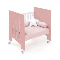 Minicuna 60x80 cm y cuna 60x120 cm (7en1) rosa · Omni Tre Quarzo C181T-M7759