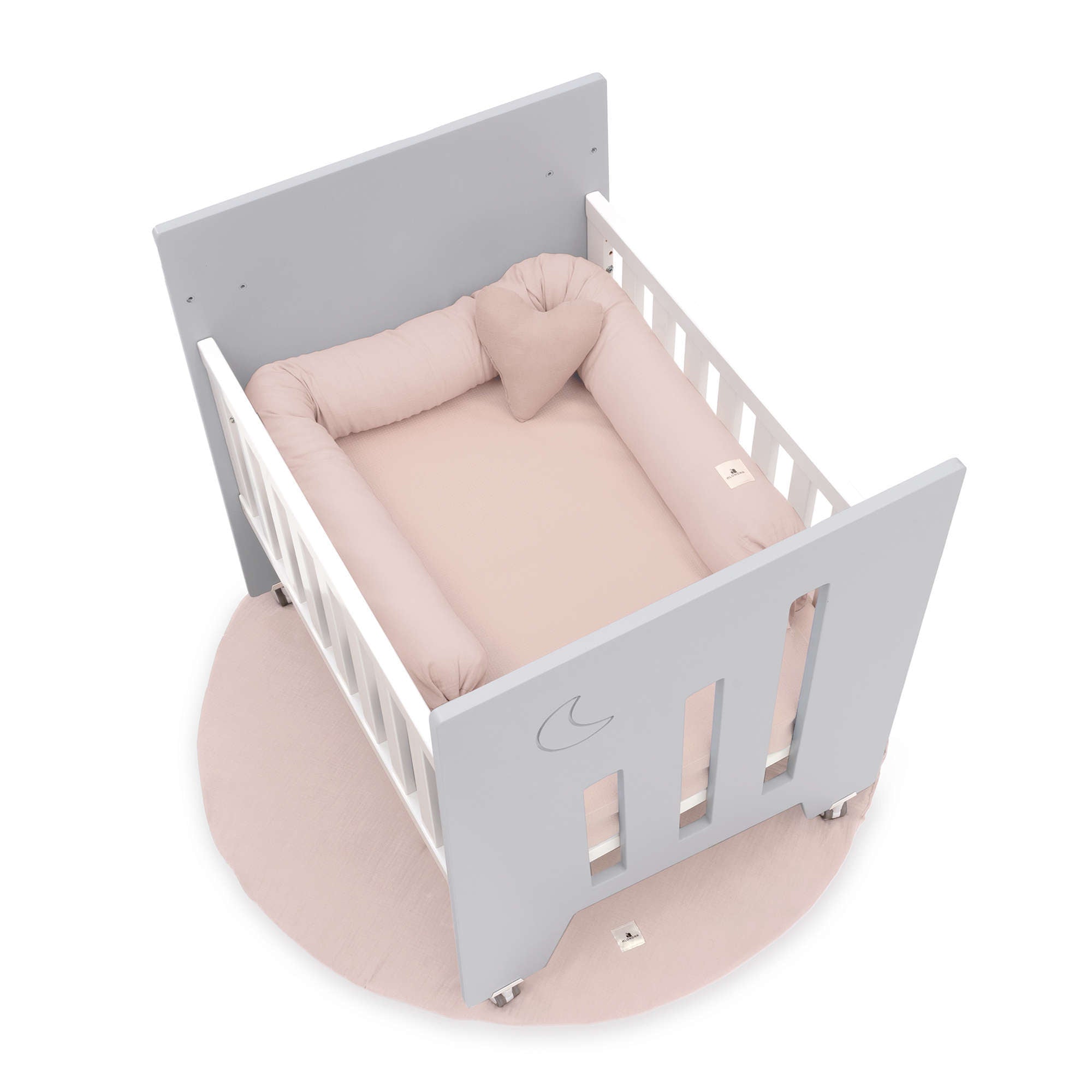 Minicuna colecho (5en1) con ruedas 60x80 cm gris · Omni Uno Grey C181A-M7778
