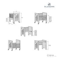 Kit conversión de cuna 60x120 cm a minicuna 60x80 cm blanco