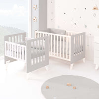 Minicuna y cuna todo en uno (7en1) blanca/gris · Nexo Tre Grey C187T-M7778