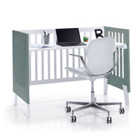 Cuna colecho 60x120 cm (4en1) blanco/verde eucalipto · Nexo Due Eucalyptus C187D-M7757