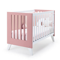 Minicuna y cuna todo en uno (7en1) blanca/rosa · Nexo Tre Quarzo C187T-M7759