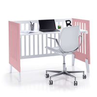 Minicuna y cuna todo en uno (7en1) blanca/rosa · Nexo Tre Quarzo C187T-M7759