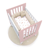 Minicuna 60x80 cm para colecho (5en1) blanca/rosa claro · Nexo Uno Flamingo C187A-M7742