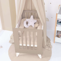 Minicuna 60x80 cm para colecho (5en1) blanca/beige · Nexo Uno Arena C187A-M7753