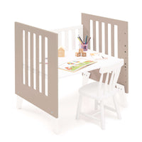Minicuna 60x80 cm para colecho (5en1) blanca/beige · Nexo Uno Arena C187A-M7753