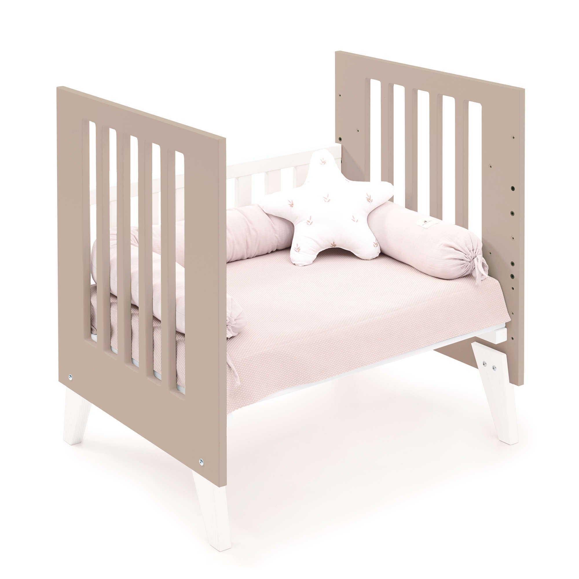 Minicuna 60x80 cm para colecho (5en1) blanca/beige · Nexo Uno Arena C187A-M7753