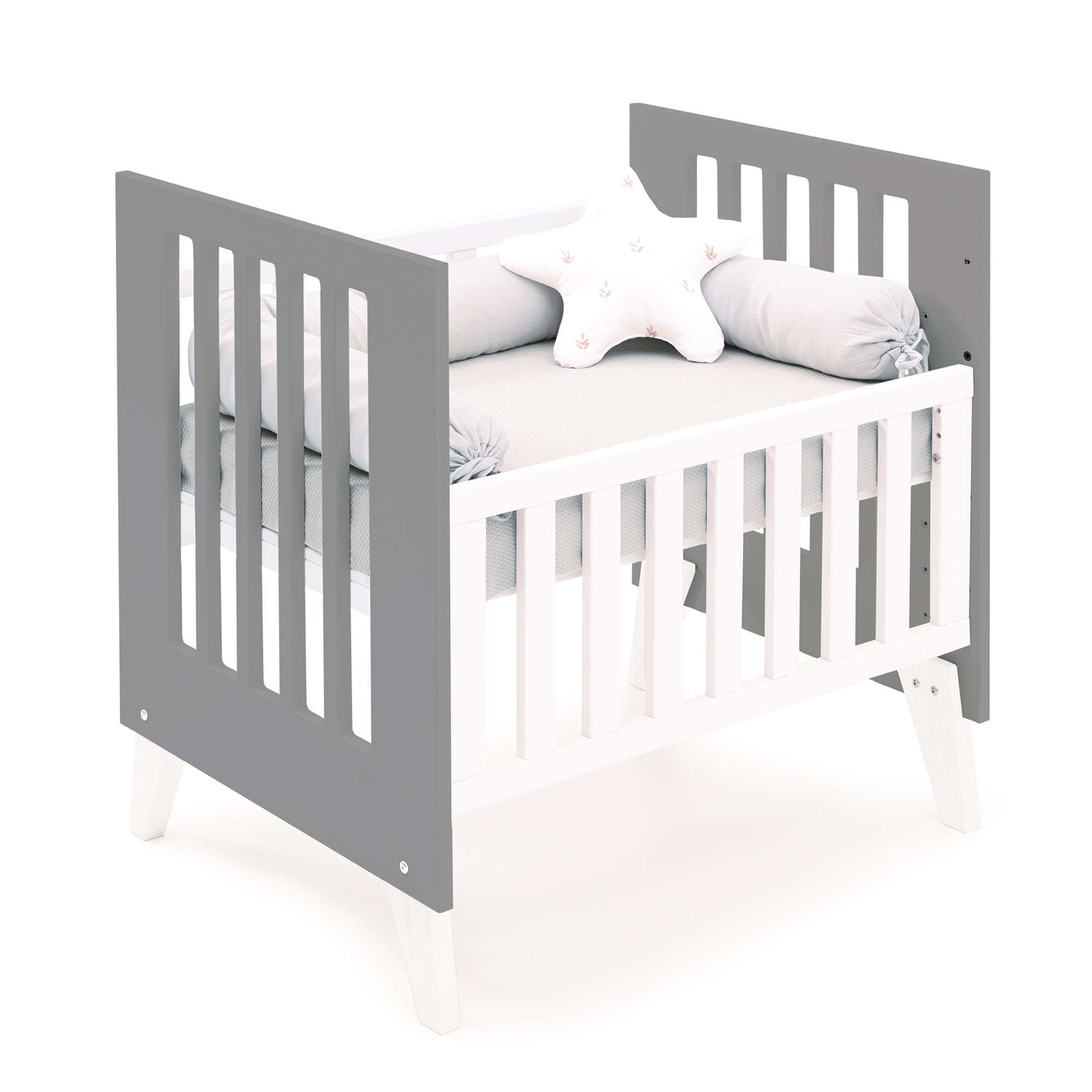 Minicuna 60x80 cm para colecho (5en1) blanca/antracita · Nexo Uno Antracita C187A-M7758
