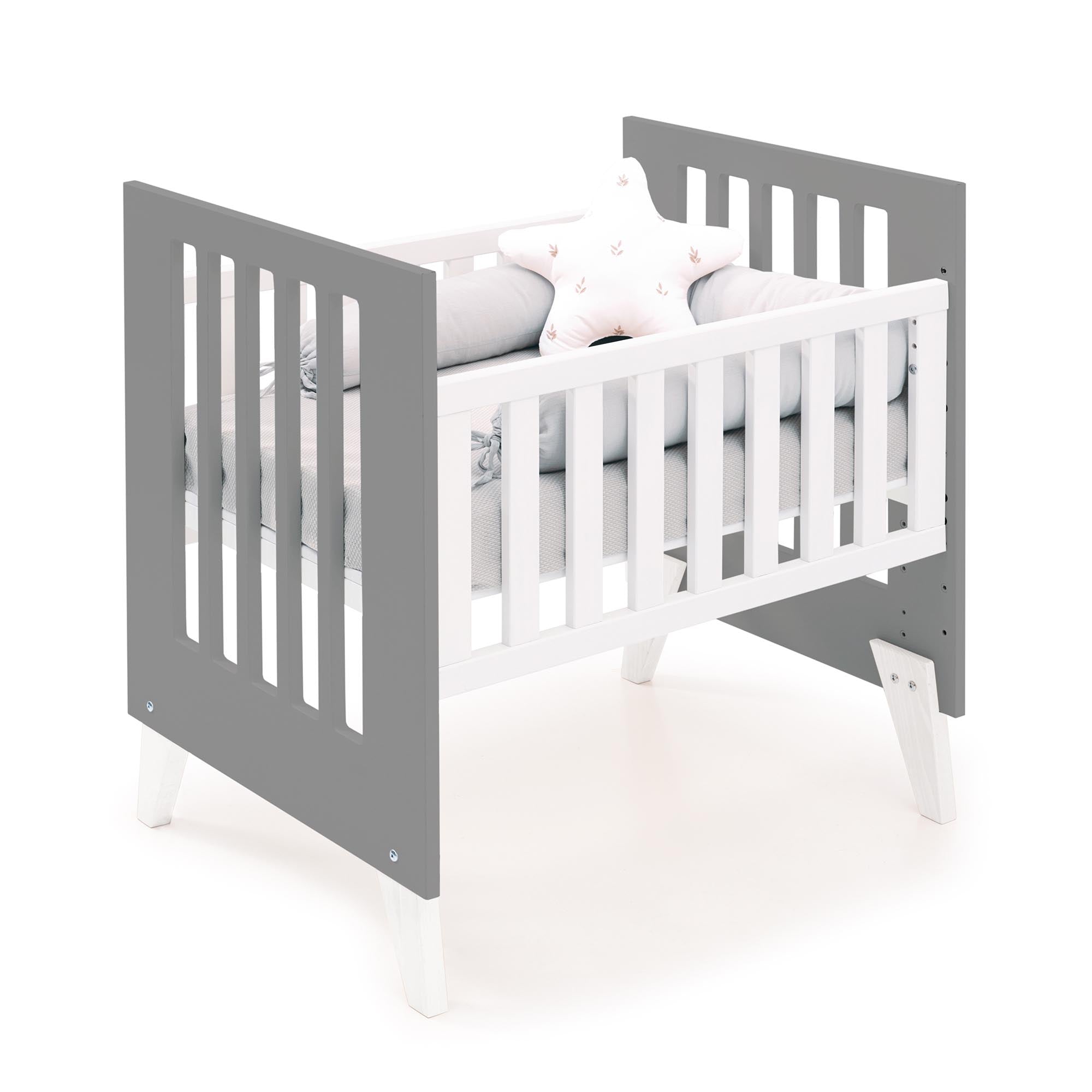 Minicuna 60x80 cm para colecho (5en1) blanca/antracita · Nexo Uno Antracita C187A-M7758