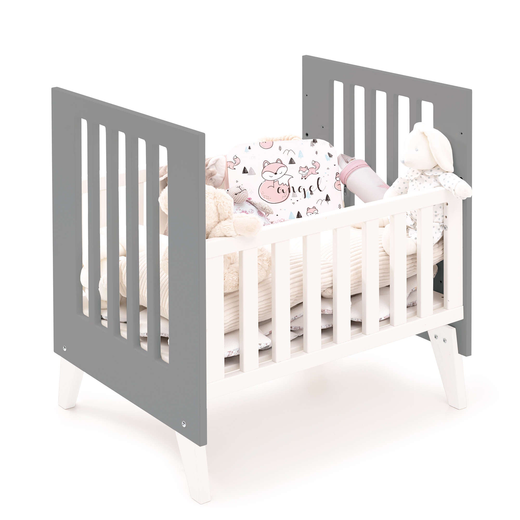 Minicuna 60x80 cm para colecho (5en1) blanca/antracita · Nexo Uno Antracita C187A-M7758