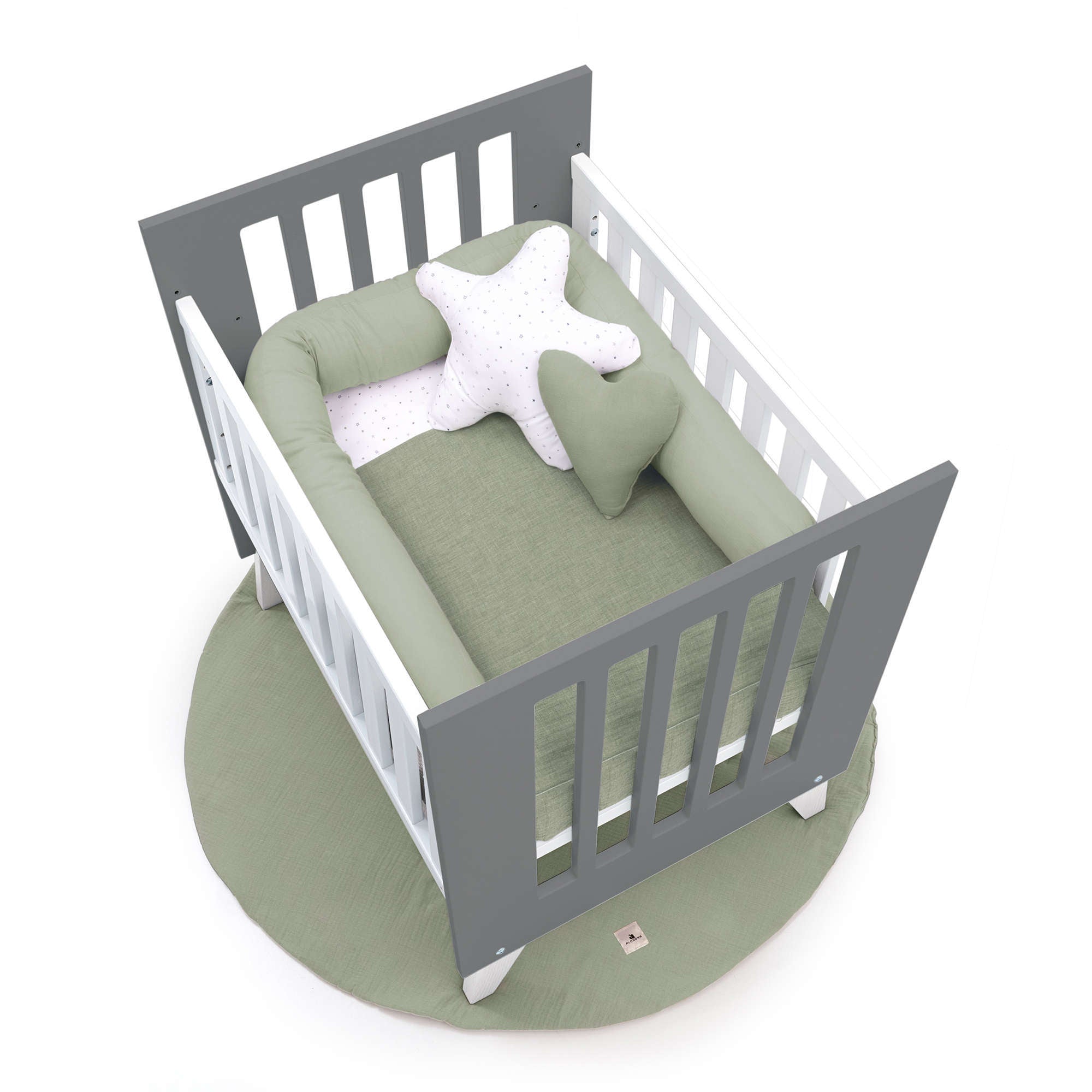 Minicuna 60x80 cm para colecho (5en1) blanca/antracita · Nexo Uno Antracita C187A-M7758