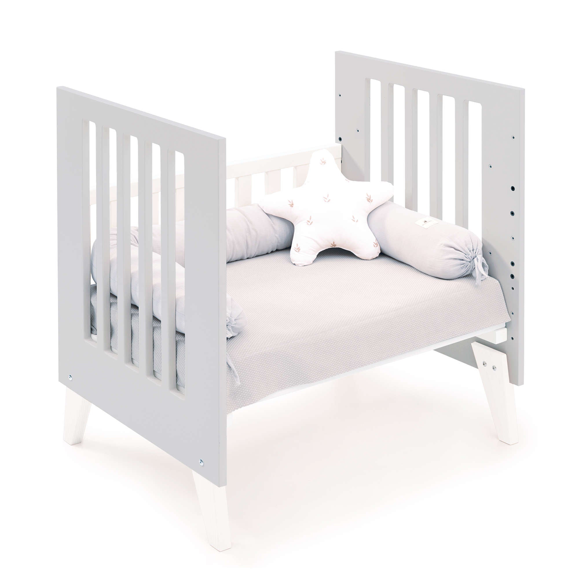Minicuna 60x80 cm para colecho (5en1) blanca/gris · Nexo Uno Grey C187A-M7778
