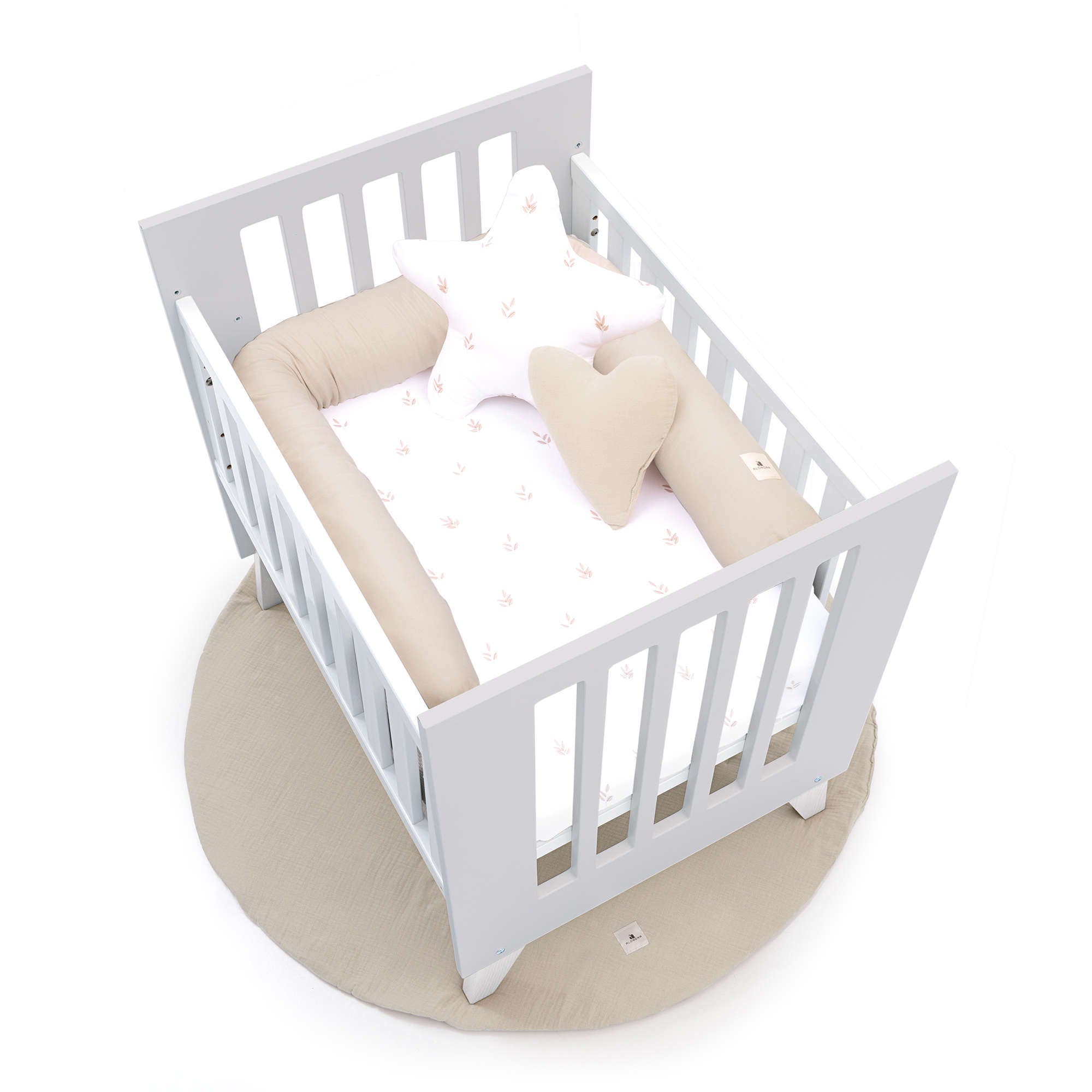Minicuna 60x80 cm para colecho (5en1) blanca/gris · Nexo Uno Grey C187A-M7778