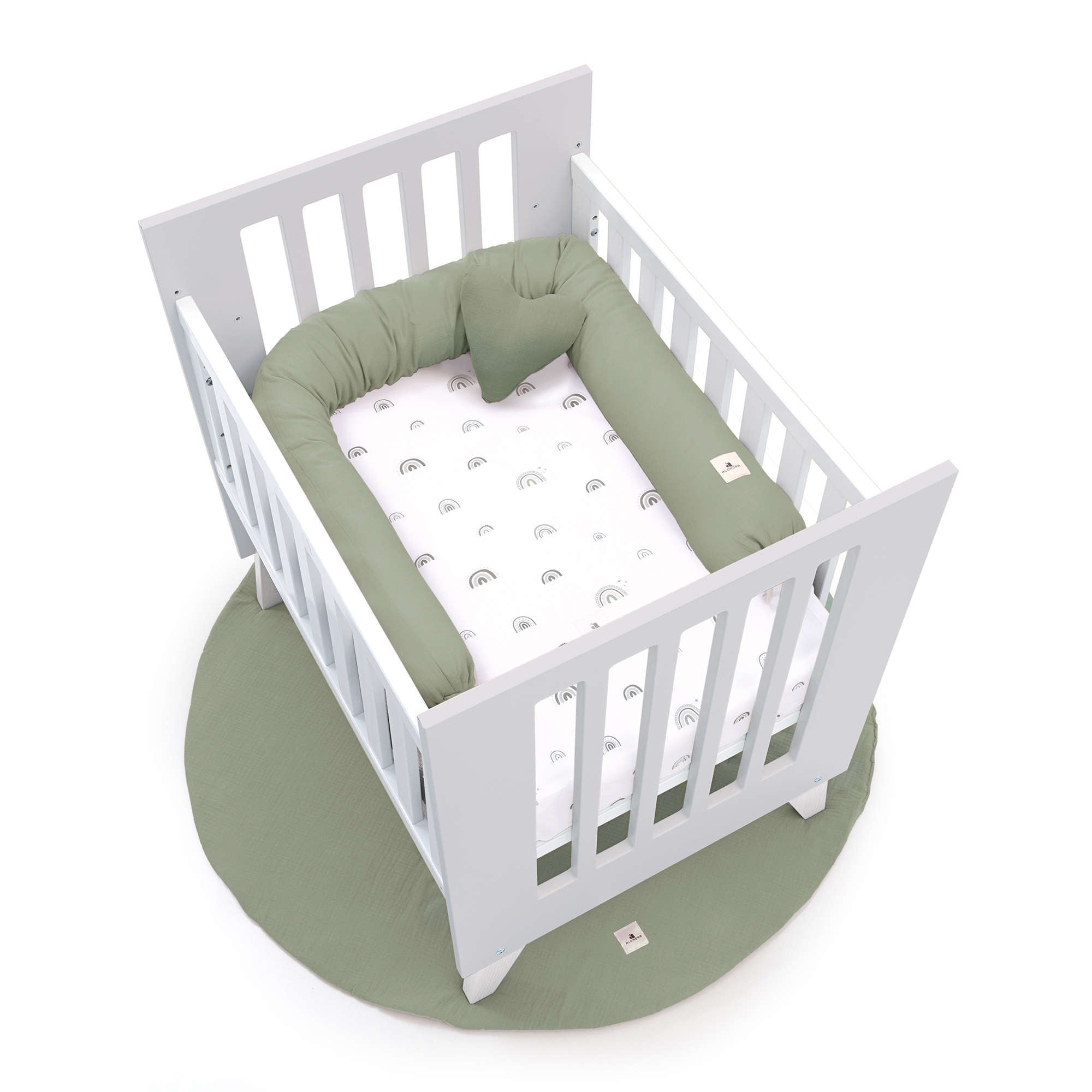 Minicuna 60x80 cm para colecho (5en1) blanca/gris · Nexo Uno Grey C187A-M7778