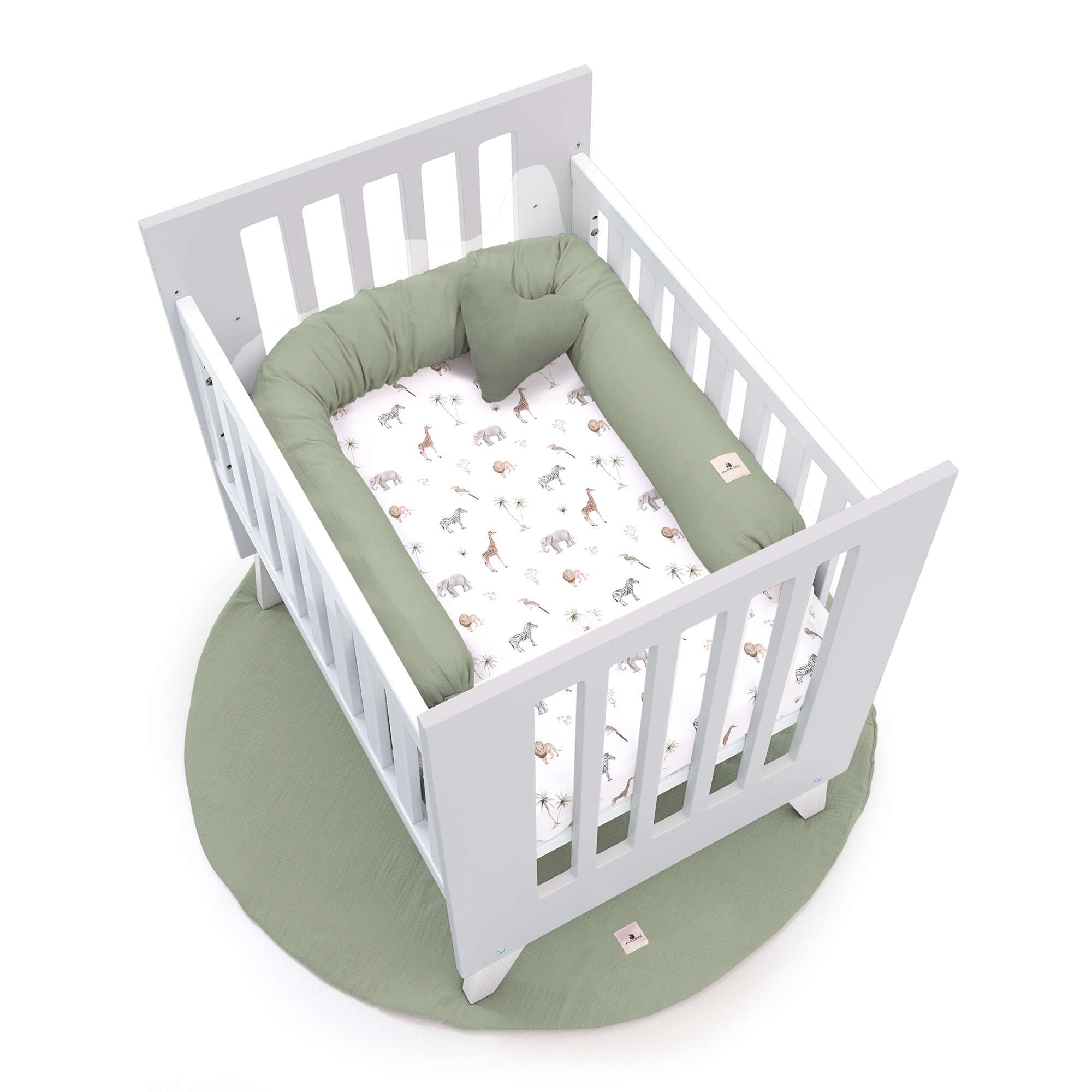 Minicuna 60x80 cm para colecho (5en1) blanca/gris · Nexo Uno Grey C187A-M7778