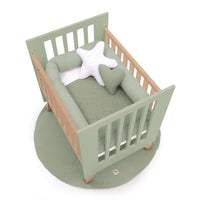 Minicuna colecho 60x80 cm (5en1) madera/verde-oliva · Nexor Uno Erba C187RA-M5695