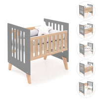 Minicuna colecho 60x80 cm (5en1) madera/antracita · Nexor Uno Antracita C187RA-M5895