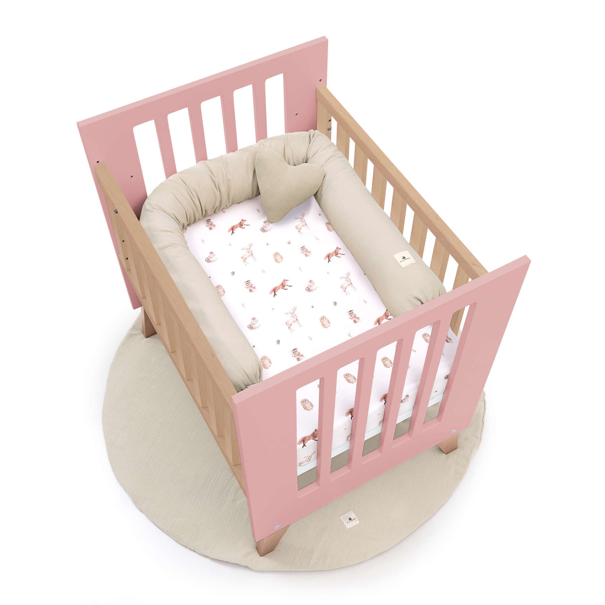 Minicuna colecho 60x80 cm (5en1) madera/rosado · Nexor Uno Quarzo C187RA-M5995