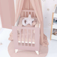Minicuna y cuna todo en uno (7en1) blanca/rosa claro · Nexo Tre Flamingo C187T-M7742