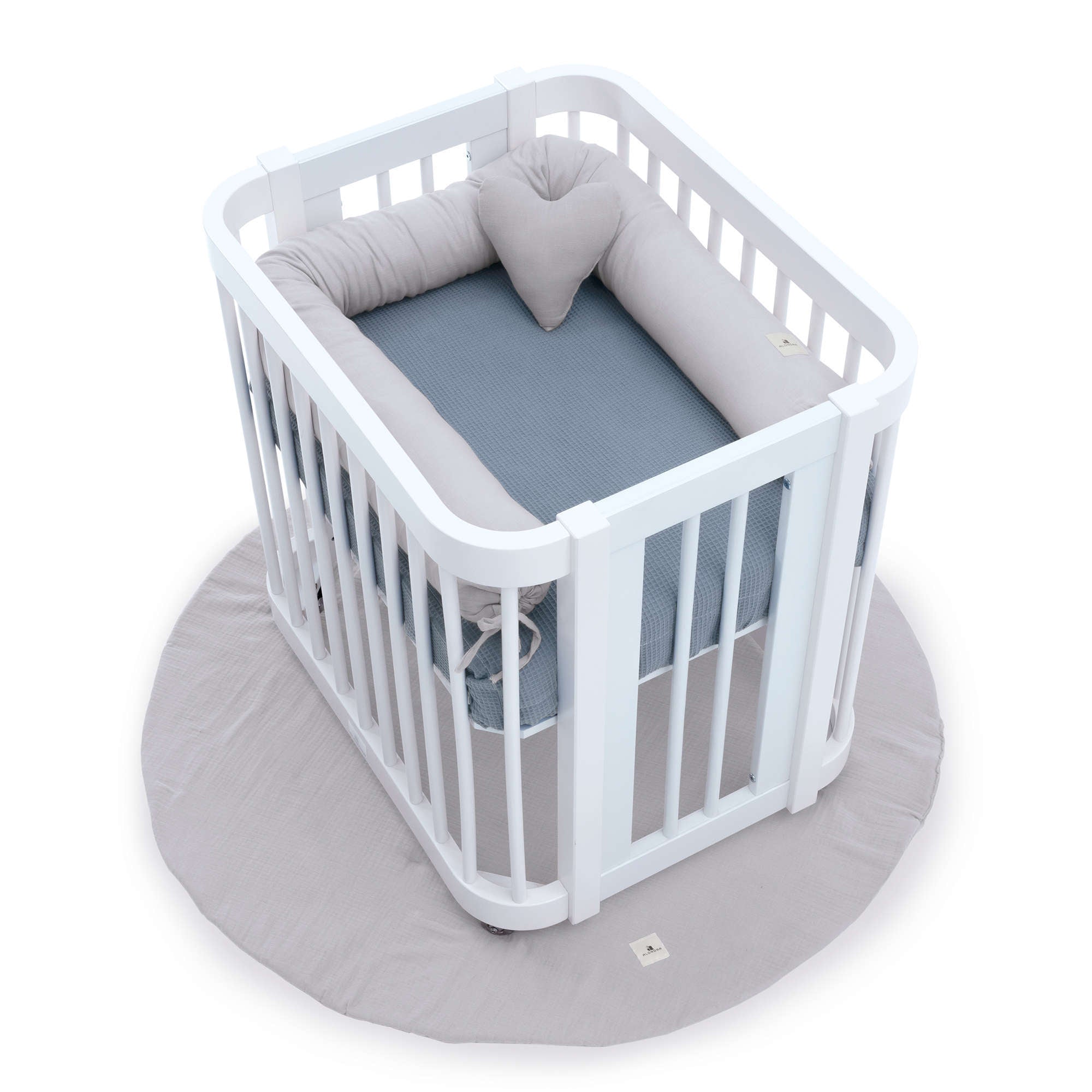 Minicuna colecho ovalada 55x70 cm blanca · Crea Uno Bianco C304-M1100