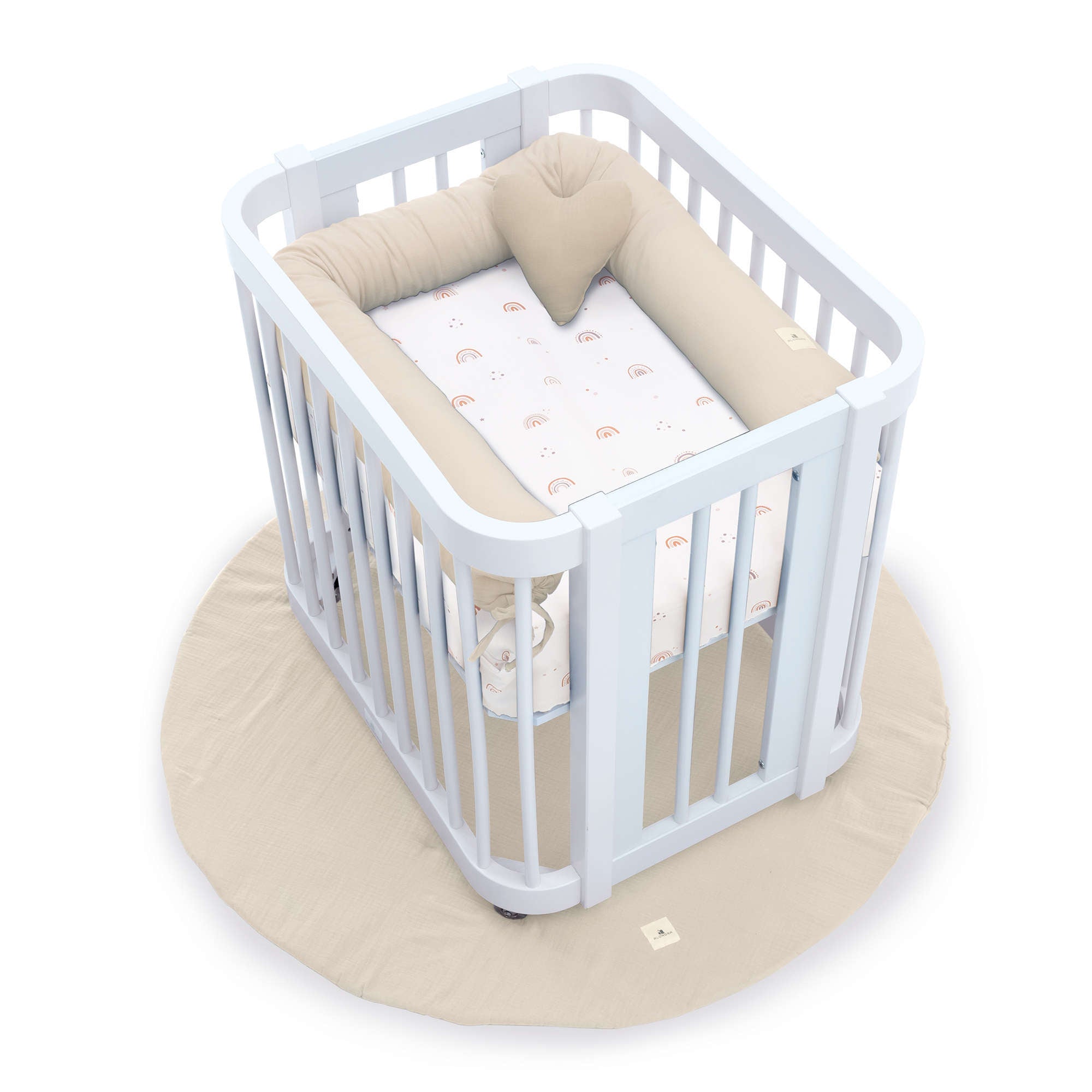 Minicuna colecho ovalada 55x70 cm blanca · Crea Uno Bianco C304-M1100