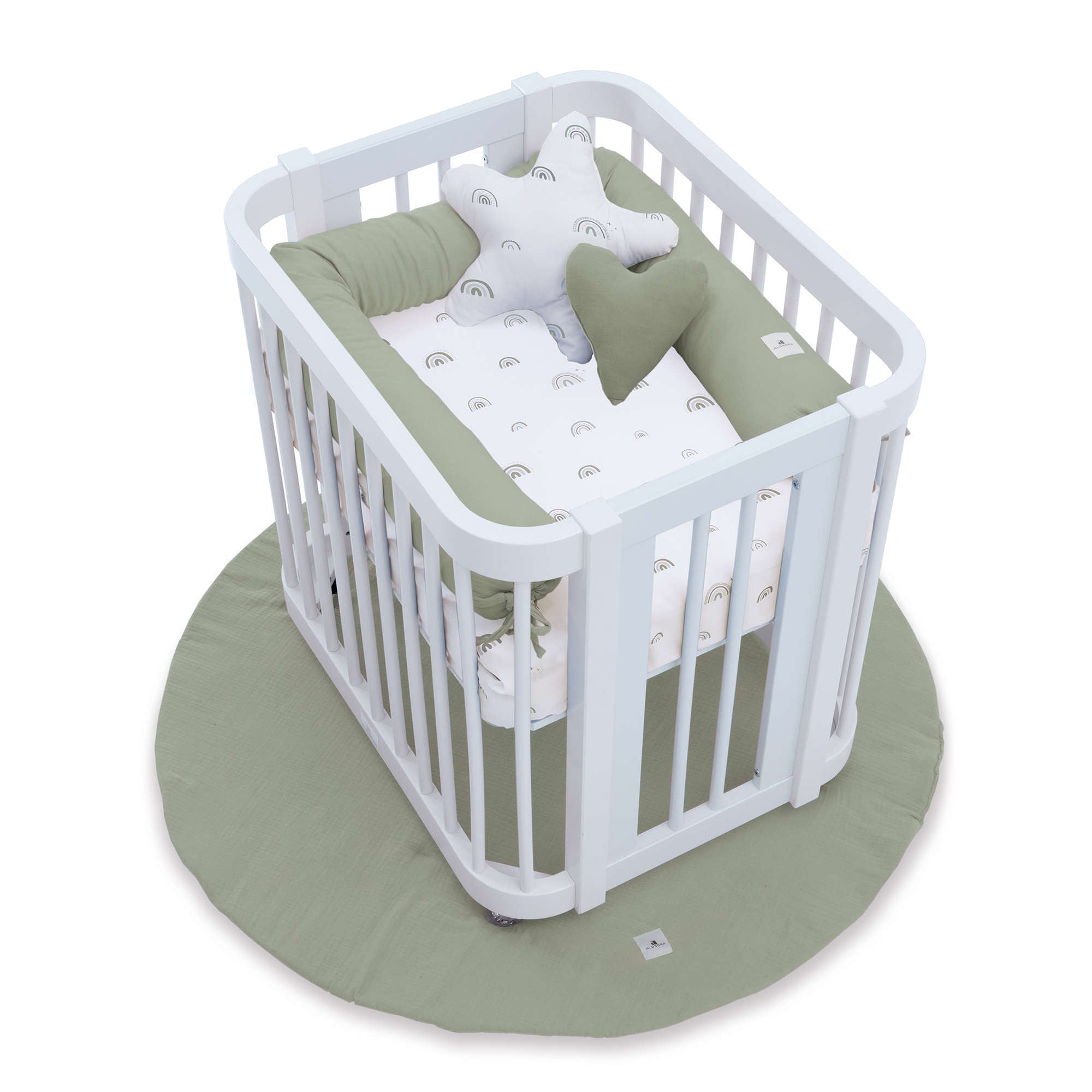 Minicuna colecho ovalada 55x70 cm blanca · Crea Uno Bianco C304-M1100
