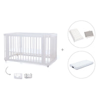 Cuna-Cama para bebé 70x140 cm (3en1) blanca · Crea Due Bianco C300-M1100