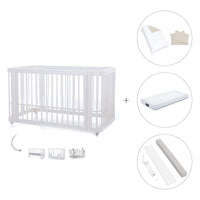 Cuna-Cama para bebé 70x140 cm (3en1) blanca · Crea Due Bianco C300-M1100
