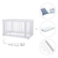 Cuna-Cama para bebé 70x140 cm (3en1) blanca · Crea Due Bianco C300-M1100