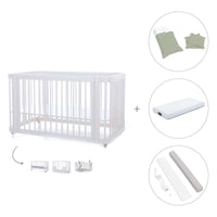 Cuna-Cama para bebé 70x140 cm (3en1) blanca · Crea Due Bianco C300-M1100