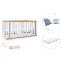 Cuna-cama-escritorio 70x140 cm (3en1) madera/blanco · Crea Plus Due C350-M5011