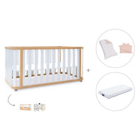 Cuna-cama-escritorio 70x140 cm (3en1) madera/blanco · Crea Plus Due C350-M5011