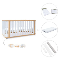 Cuna-cama-escritorio 70x140 cm (3en1) madera/blanco · Crea Plus Due C350-M5011