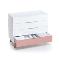 Dormitorio infantil grande en blanco, madera y rosa · Lifestyle Plus+ Quarzo