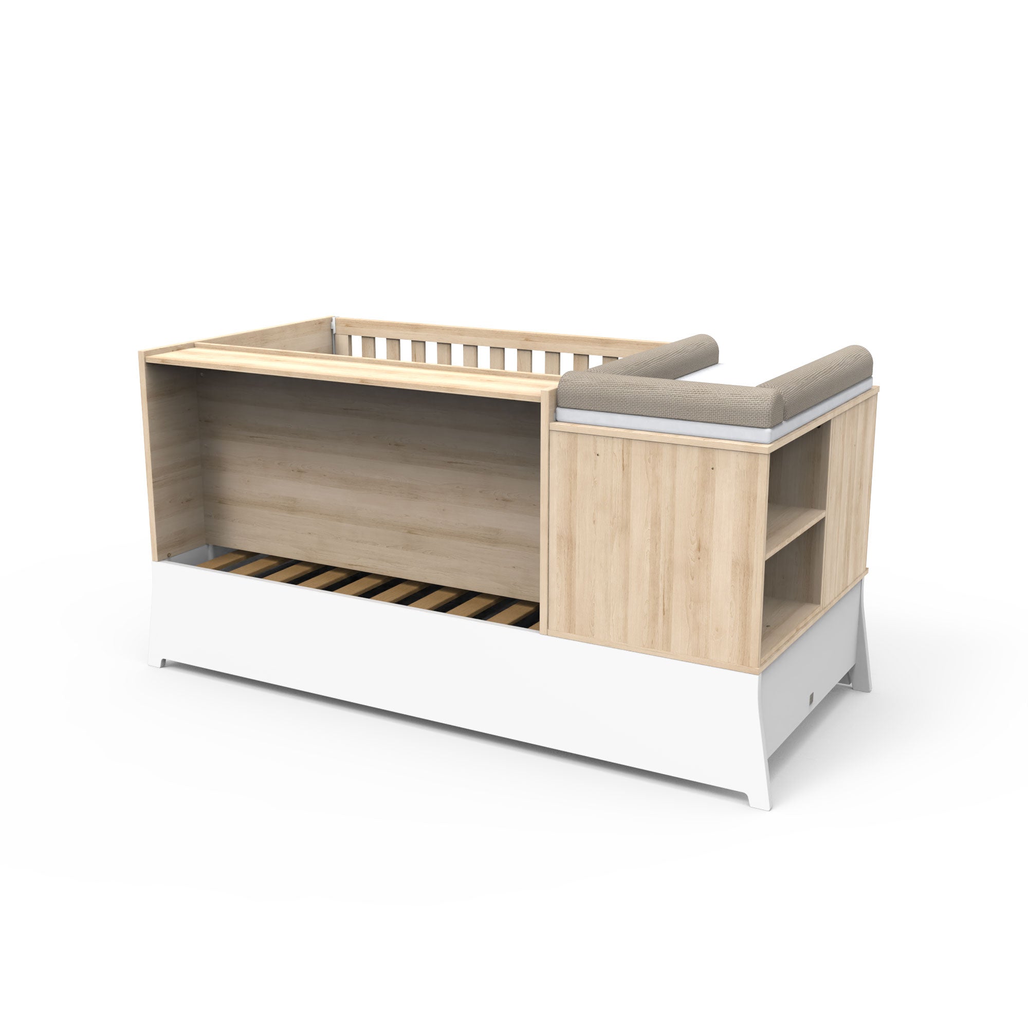 Cuna convertible blanco/madera 70x140 cm · Zen K460-M8411