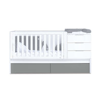 Cuna convertible 70x140 cm blanca/antracita · Sero More Antracita K546-M7758